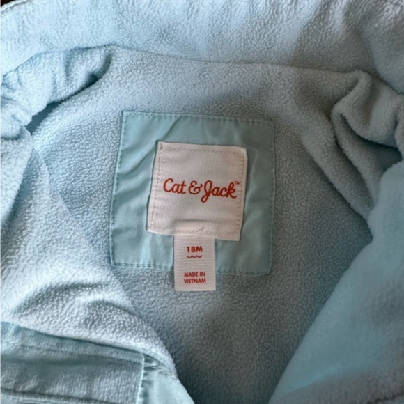 Cat & Jack baby blue fleece lined jacket 18months bs - Picture 3 of 5